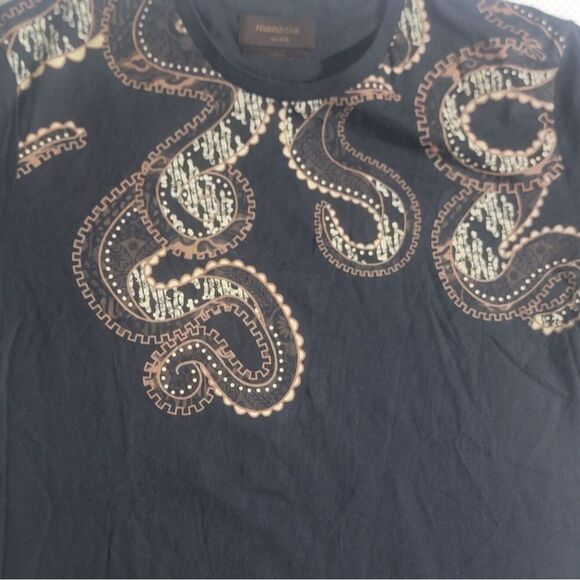 Mens 2XL Manzone Slim Fit Short Sleeve Shirt Wild Snake Gears - Picture 11 of 13